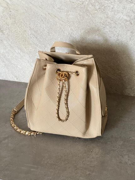 Chanel Quilted Drawstring Backpack Bags