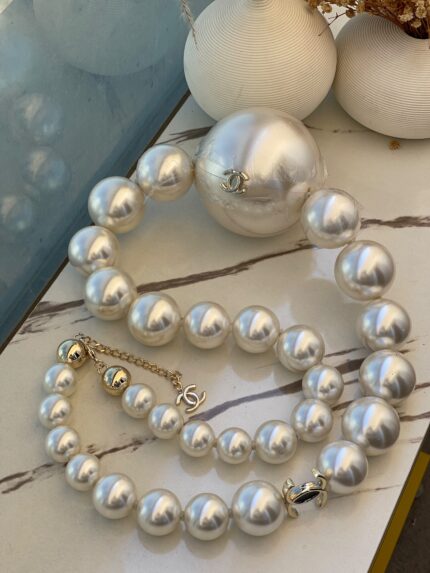 Chanel Large Pearl Minaudière with  Pearl Chain