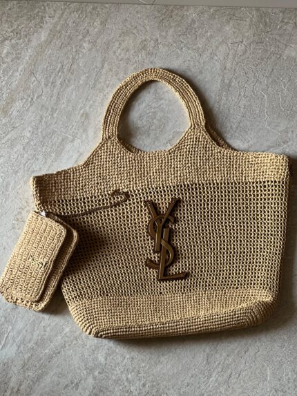 YSL  Raffia Tote Bag