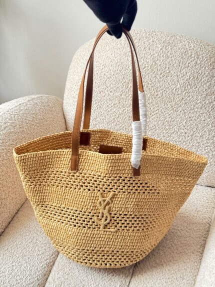 YSL Raffia Tote Bag