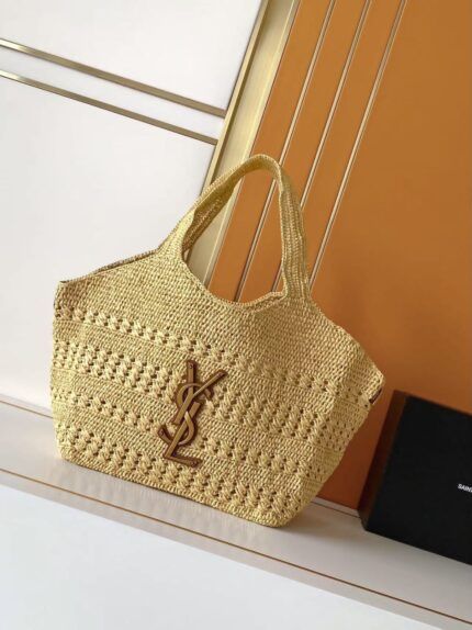 YSL Raffia Tote Bags