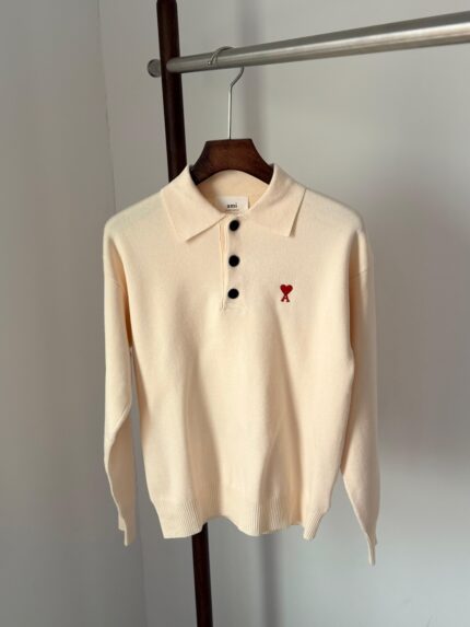 Ami Polo Knit Sweater