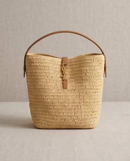 Saint Laurent Raffia Bucket Bag