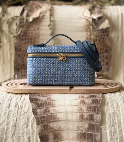 Loro Piana Tweed Top Handle Bag