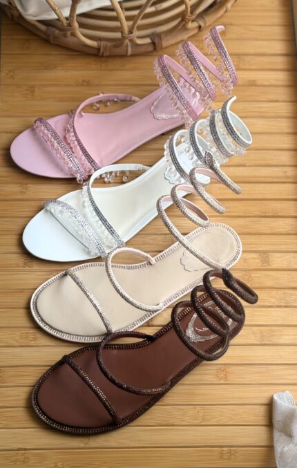 René Caovilla Cleo Flat Sandals