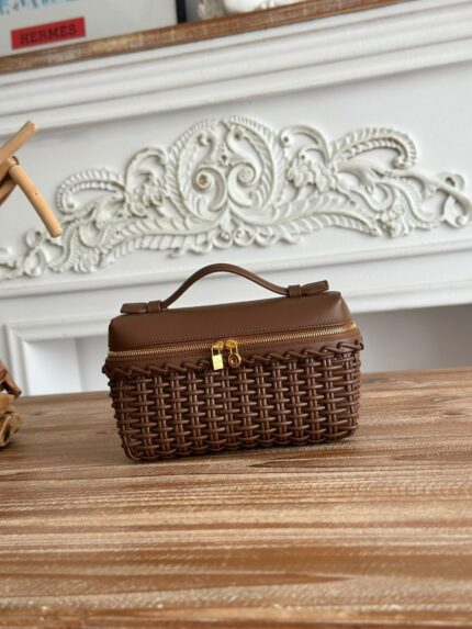 Loro Piana Extra Pocket Vanity Basket Bags