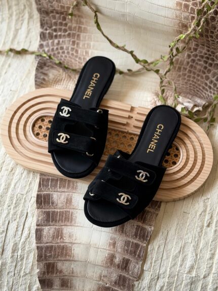 Chanel Double-Strap Slide Flats
