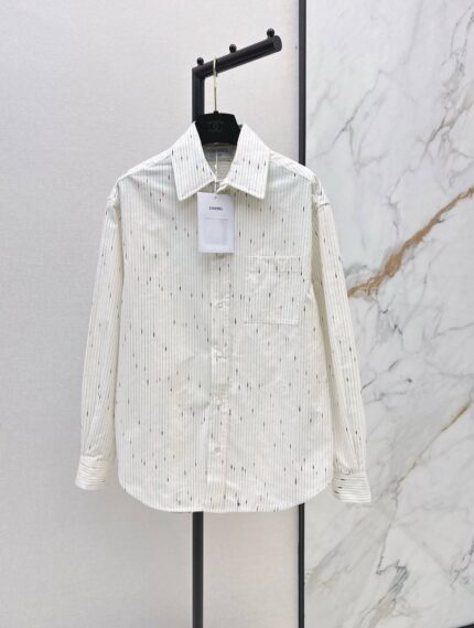 Chanel Striped Cotton Poplin Shirt