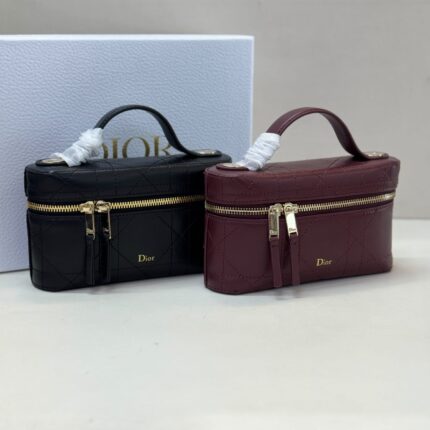 Christian Dior Mini Vanity Case with Cannage Quilt
