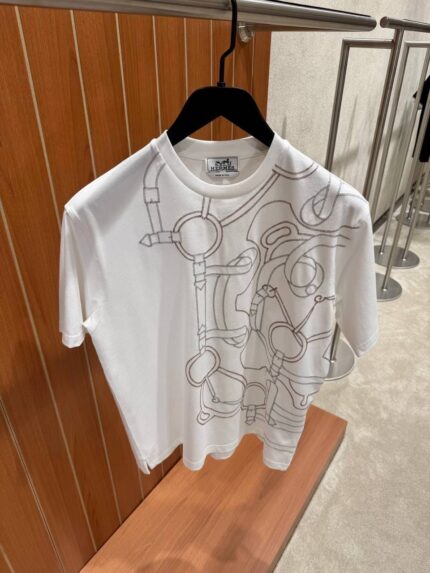 Hermes Embroidered Harness T-Shirts