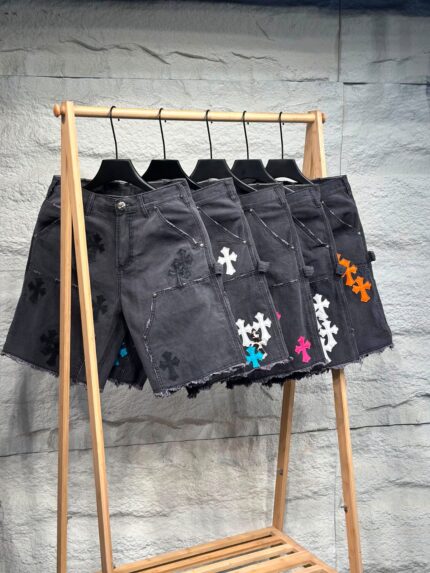 Chrome Heart Double Knee Carpenter Denim Shorts