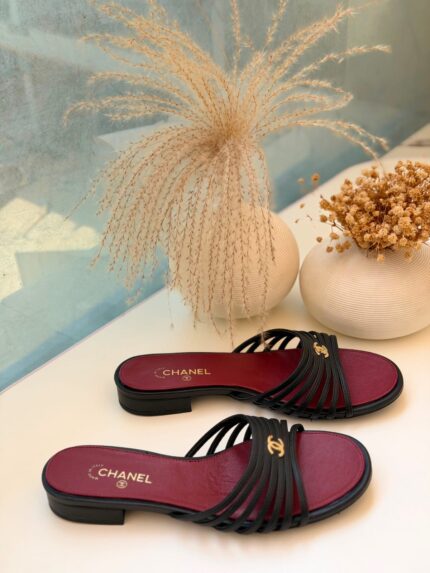 Chanel Strappy Flat Mules