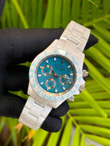Rolex Daytona Cosmograph White Ceramic x Tiffany Turquoise Dial