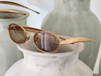 Bottega Veneta Oval Fish Tail Sunglasses