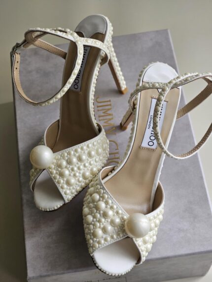 Jimmy Choo Sacora 100 Pearl Heels