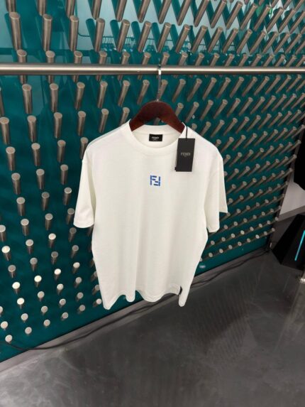 Fendi FF Logo Embroidered Oversized T-Shirts