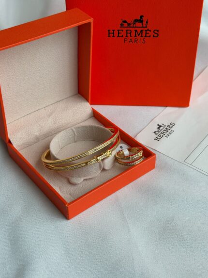 Hermes Mini Clic Kelly Bracelet & Ring Set