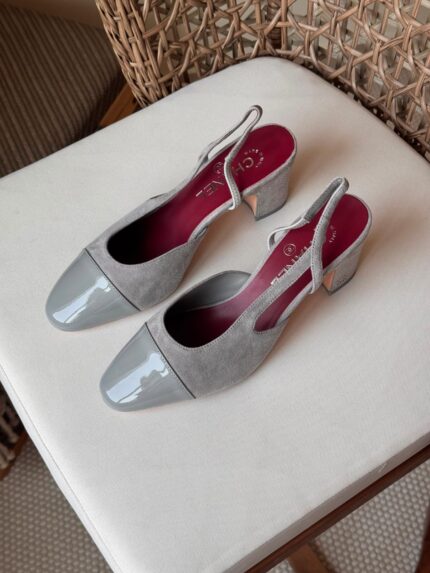 Chanel Cap Toe Slingback Heels