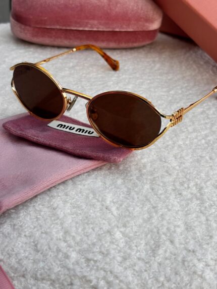 Miu Miu Oval Metal Sunglasses
