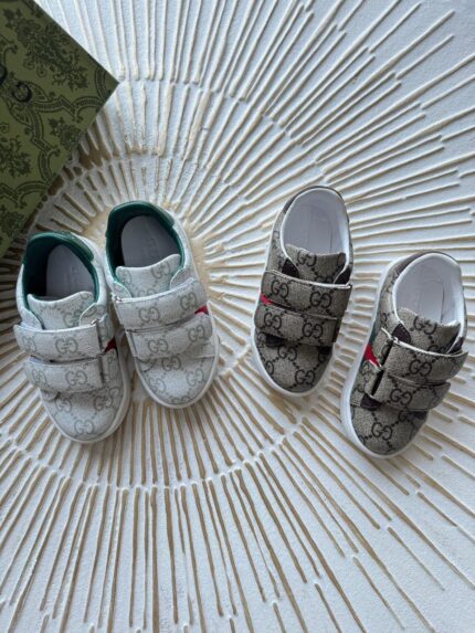 Gucci Kids Double Velcro Sneakers