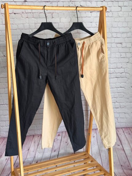 Zegna Linen Blend Drawstring Trousers