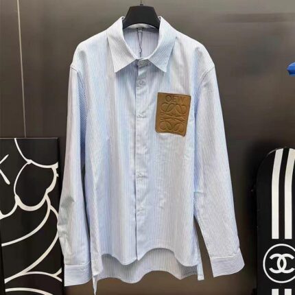 Loewe Anagram Patch Oversized Striped Shirt