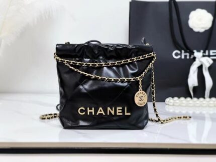 Chanel Quilted Shiny Calfskin Bucket Bags