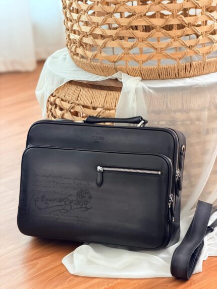 Berluti Deux Jours Scritto Leather Briefcase