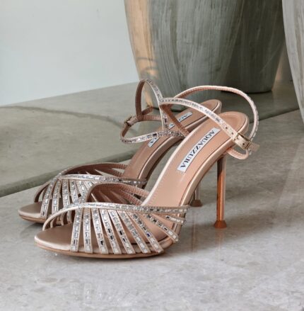 Aquazzura Gatsby Embellished Crystal Sandal