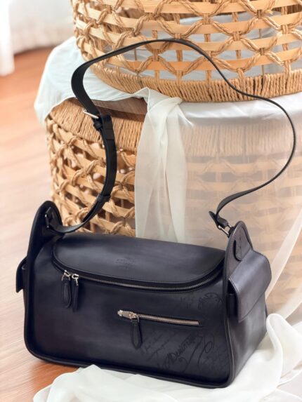 Berluti Scritto Leather Shoulder Bag