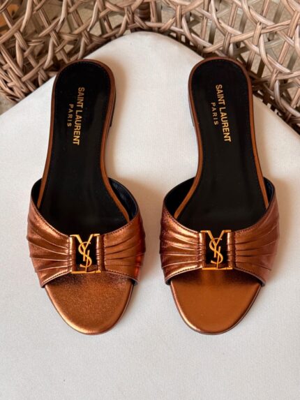 YSL Draped Flat Mules