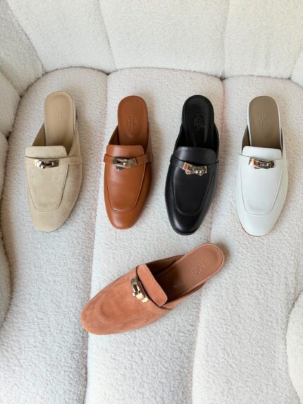 Hermes Kelly Buckle Loafer Mules