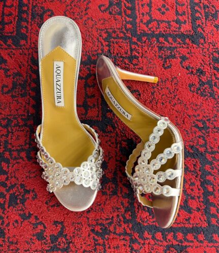 Aquazzura Tequila Disco Heel Mule Sandal