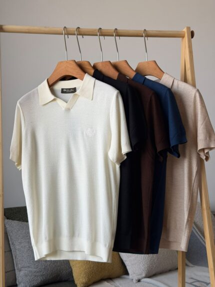 Loro Piana Knitted Silk and Cotton Polo Shirts