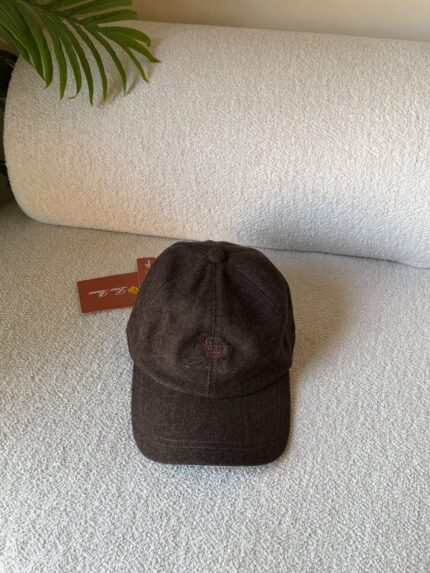 Loro Piana Herringbone Baseball Caps