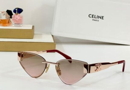 Celine Triomphe Metal Cat-Eye Sunglasses