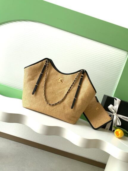 Chanel Raffia Tote Bag