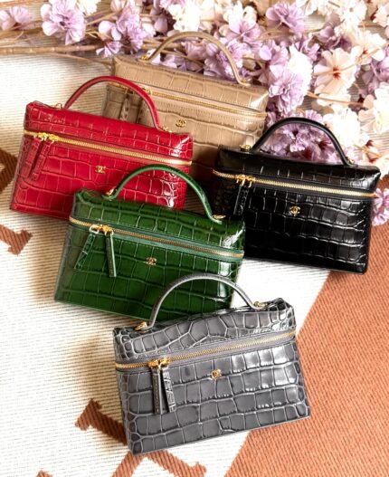 Chanel Crocodile-Embossed Vanity Case Bags