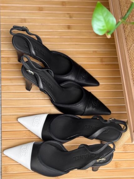 Chanel Cap-Toe Slingback Pumps