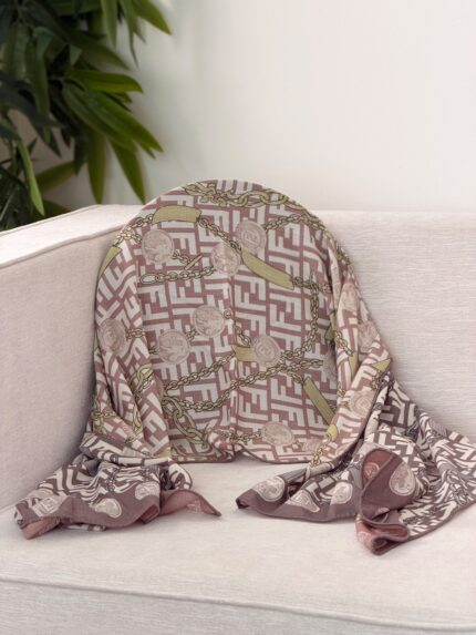 Fendi FF Monogram Chain Print Shawl