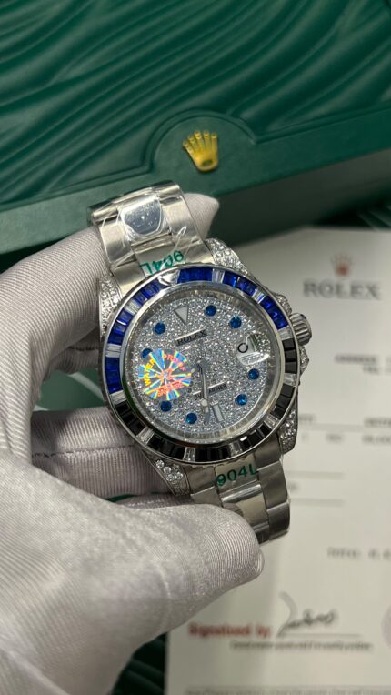 Rolex Oyster Perpetual Submariner Date Iced-Out Watch