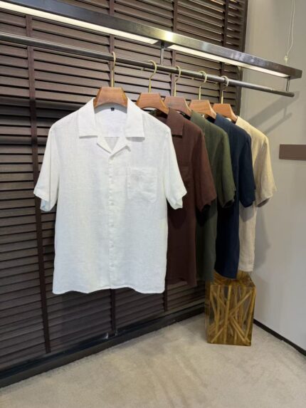 Loewe Linen Camp Collar Shirts