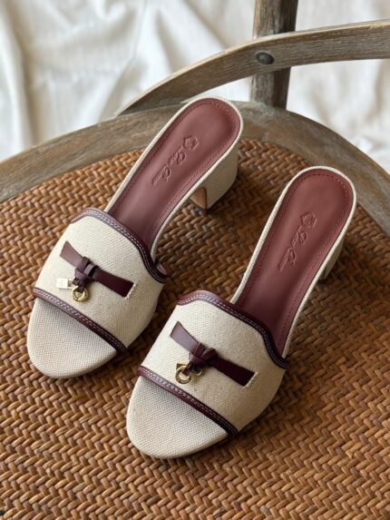 Loro Piana Charm Block Heel Mules