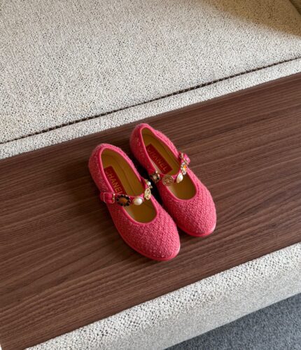 Chanel Tweed Mary Jane Flats
