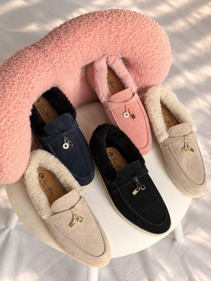 Loro Piana Charms Walk Fur Loafers