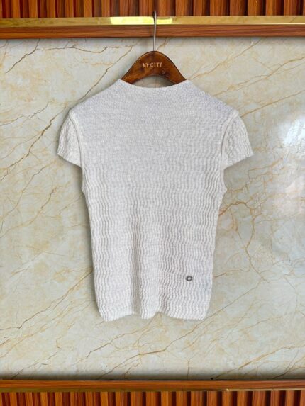 Loro Piana Wavy Textured Cap-Sleeve Tops