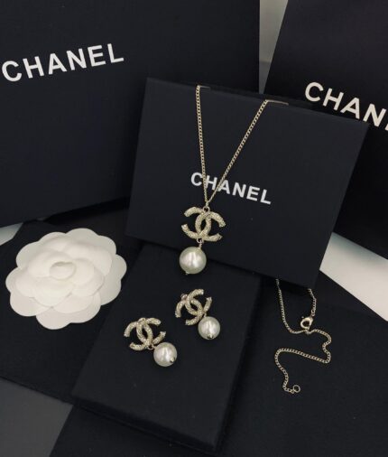Chanel CC Crystal Pearl Jewelry Sets