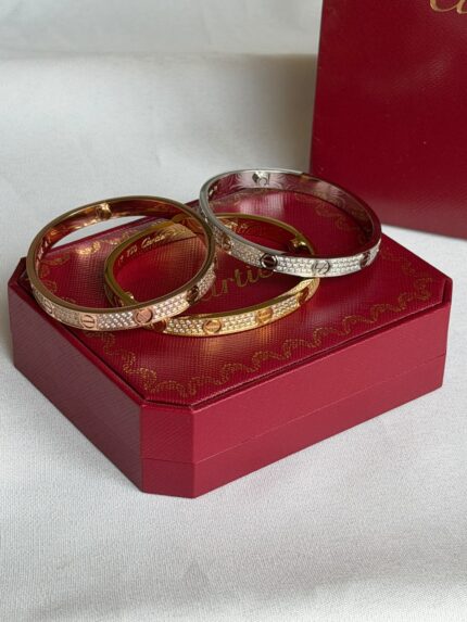 Cartier Pave Diamond Bracelets