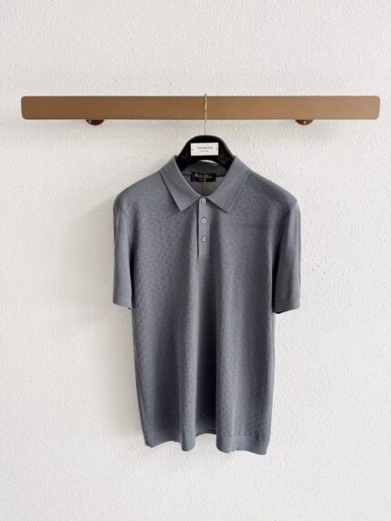 Loro Piana Pointelle Knit Polo T-Shirts