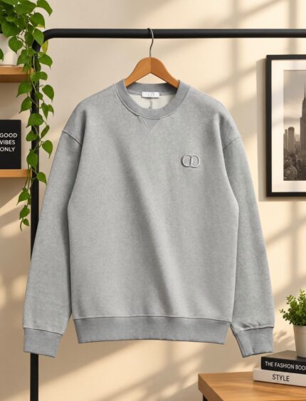 Christian Dior CD Icon Embroidered Crewneck Sweatshirts